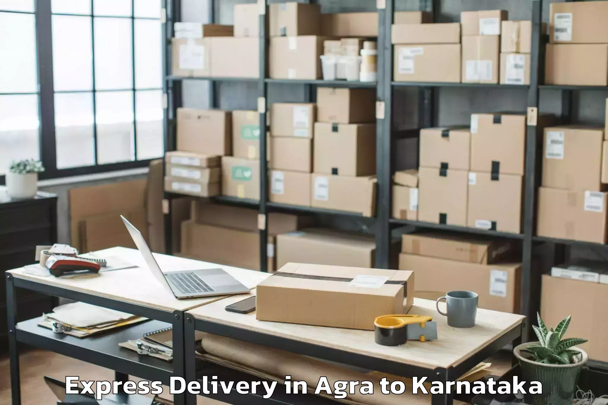 Discover Agra to Melukote Express Delivery